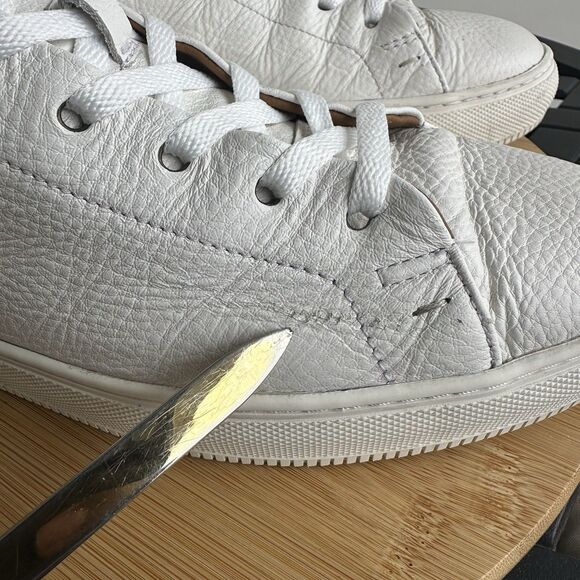 FRYE Astor 3481580-WHT Mid Lace Classic Hi Top Leather Sneaker Shoes Size 10.5 D - Picture 3 of 14